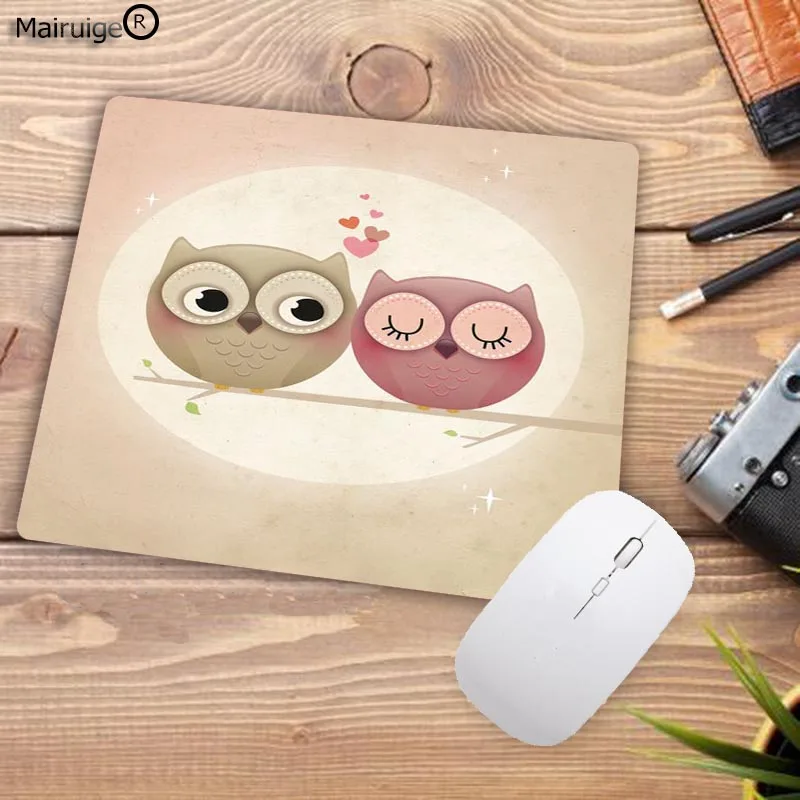 Mairuige мультфильм смешной милый мягкий чехол с рисунком в виде сов Мышь коврик для