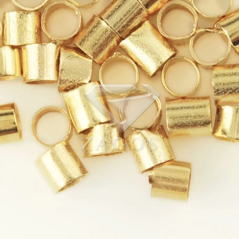 Обжимные бусины из латуни 2 х2 мм 20 г около 700 шт.|jewelry findings|tube crimp beadscrimp beads |