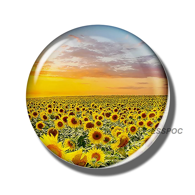 5PCS/SET Sunflower Jewelry Glass Cabochon Dome Findings Flower Making DIY Fashion Handmade Accessories Women Gifts | Украшения и