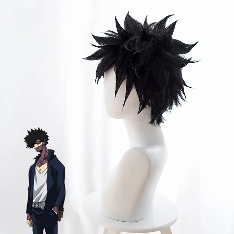 Высокое качество Dabi косплей парик мой герой Academy Boku no Hero Akademia короткие черные термостойкие синтетические волосы парики+ парик колпачок