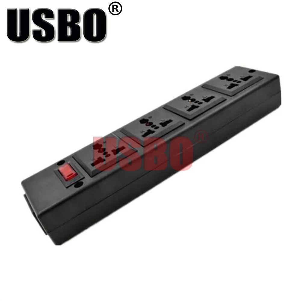Черный 250v 10a 4 jack многофункциональный универсальный адаптер питания розетка PDU полоса проводка плата удлинитель разъем шнур питания конвертер