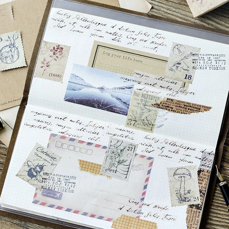 44pcs forest stamp design sticker as Gift Tag Christmas gift Decoration scrapbooking DIY Sticker | Дом и сад