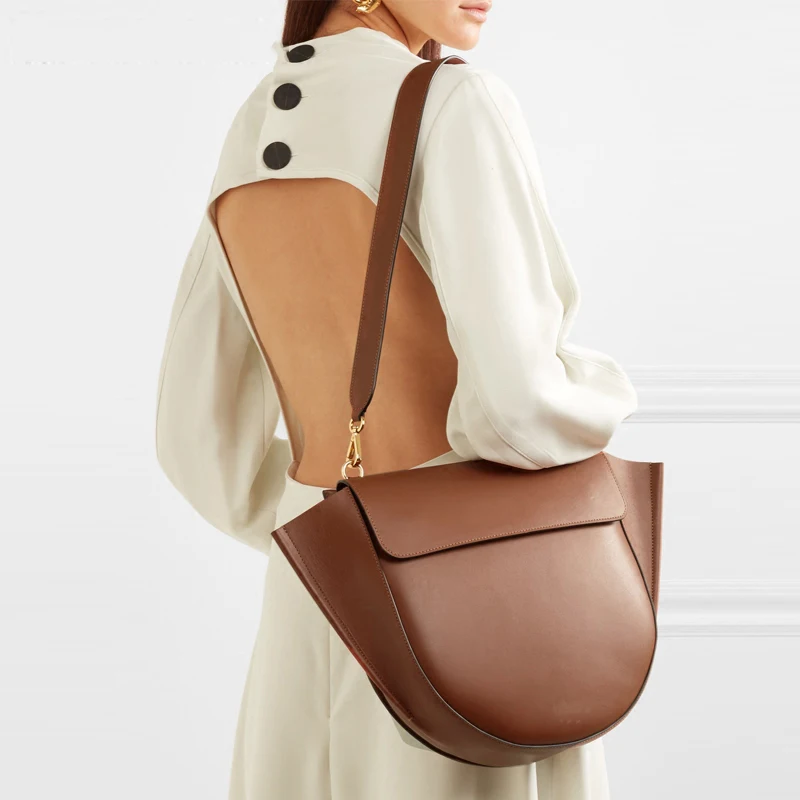 

Semicircle Saddle Bags for Women Handbags Large Capacity Irregular PU Leather Ladies Shoulder Messenger Bag bolsa feminina Tote