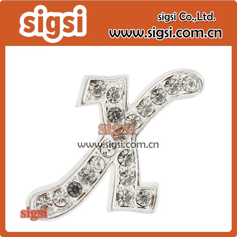

crystal letter X brooch jewelry rhinestone bulk metal brooch