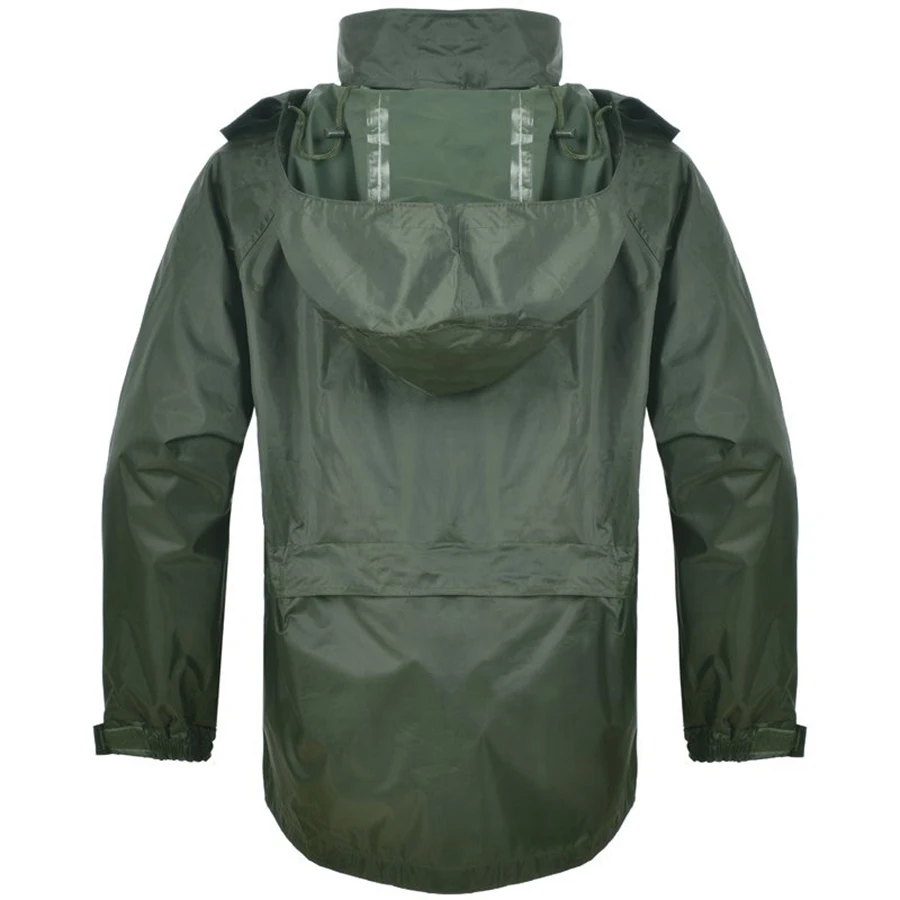 Длинный плащ Мужская водонепроницаемая походная куртка пончо уличный дождевик