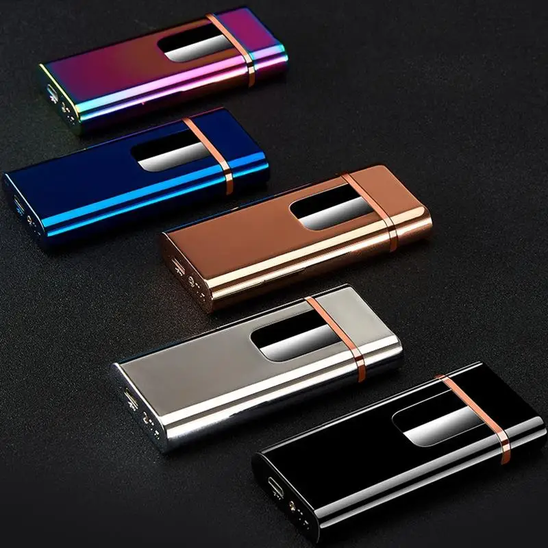 Плазменная Зажигалка для сигарет Usb двойная дуга электрическая зажигалка