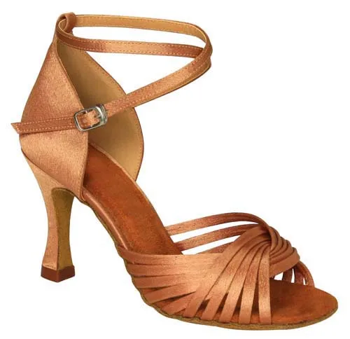 WUXIJIAO Professional classic satin women's Latin dance shoes Ballroom  Salsa party square dance shoes soft outsole