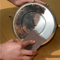 2 pc diamond sand polishing sponge eraser dish washing sponge descaling kitchen cleaning iron rust magic rub iron polishing tool