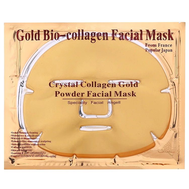 

5 PCS/LOT Gold Bio-Collagen Facial Mask Face Mask Crystal Gold Powder Collagen Facial Mask Moisturizing Anti-aging
