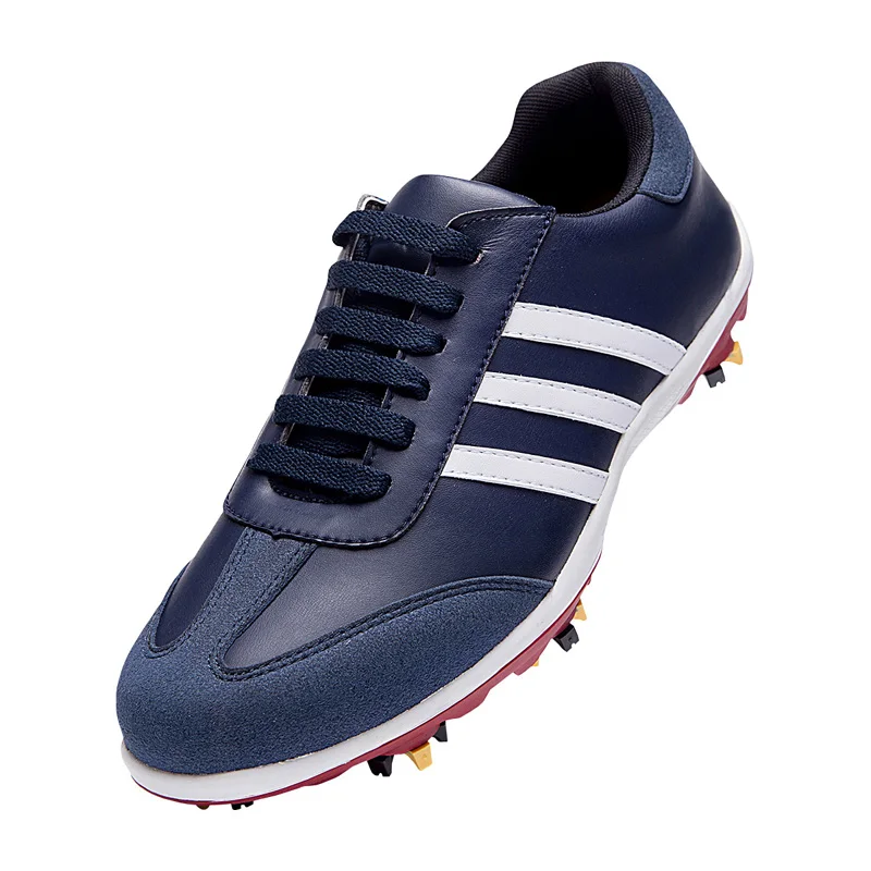 New style mens leather Golf shoes Breathable waterproof removable spikes non-slip sneakers outdoor golf | Спорт и развлечения