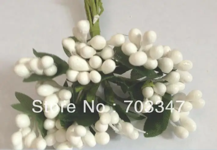 (8 цветов в ассортименте) 720 шт. = 60 пучков х кластер крошечных ягод и листьев цветок