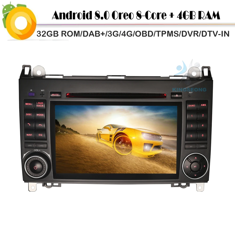 DAB + Android 8 0 СБ Navi автомобильный CD плеер для Mercedes Benz B Class W245 WiFi 4G GPS DVD Радио RDS BT USB SD DVR