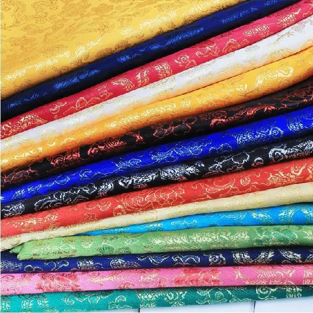 Китайский ветер! Вышитая парчовая ткань очень красивая с узором для шитья ширина