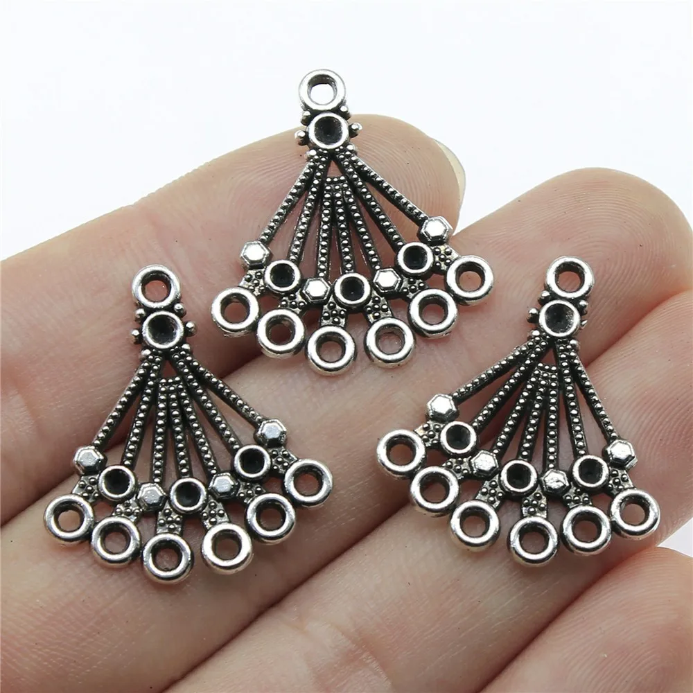 B14004-27x24mm 20 шт./лот, античный серебряный цвет, серьги, соединение, амулеты, ювелирные изделия, сделай сам, серьги, соединитель, амулеты для изготовления сережек - Цвет: B14004-27x24mm