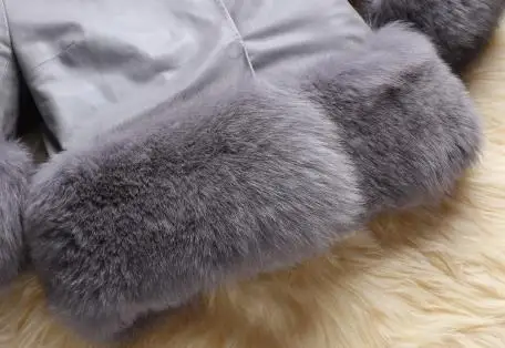 Пушистый осень зима детские для малышей из искусственного лисьего меха пальто