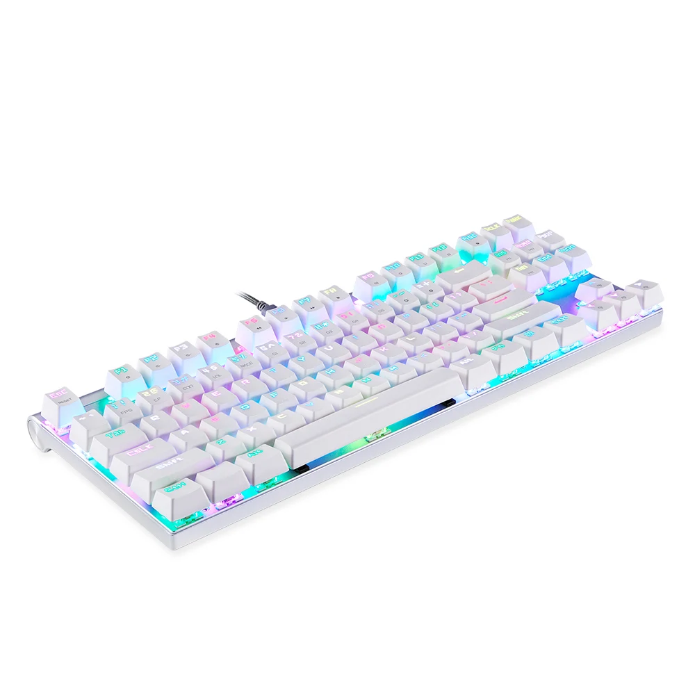MOTOSPEED CK101 проводной Механическая игровая клавиатура из металла 87 Ключи RGB синий и