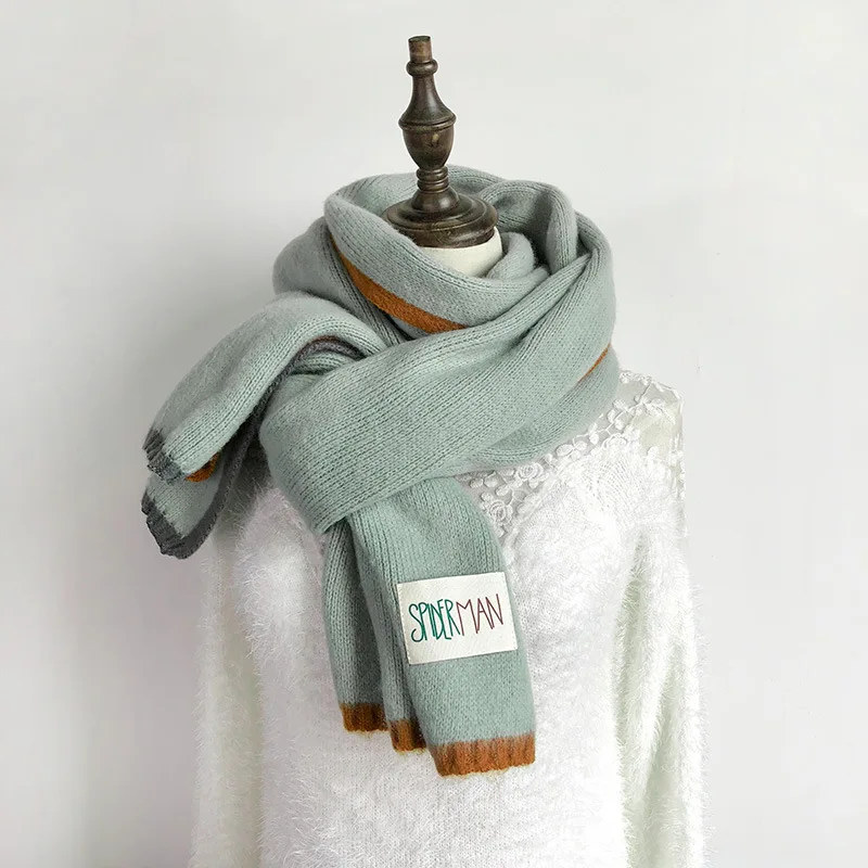 Женский шарф из шерсти TagerWilen зимний плотный теплый для студентов S 73 2019|knitted wool