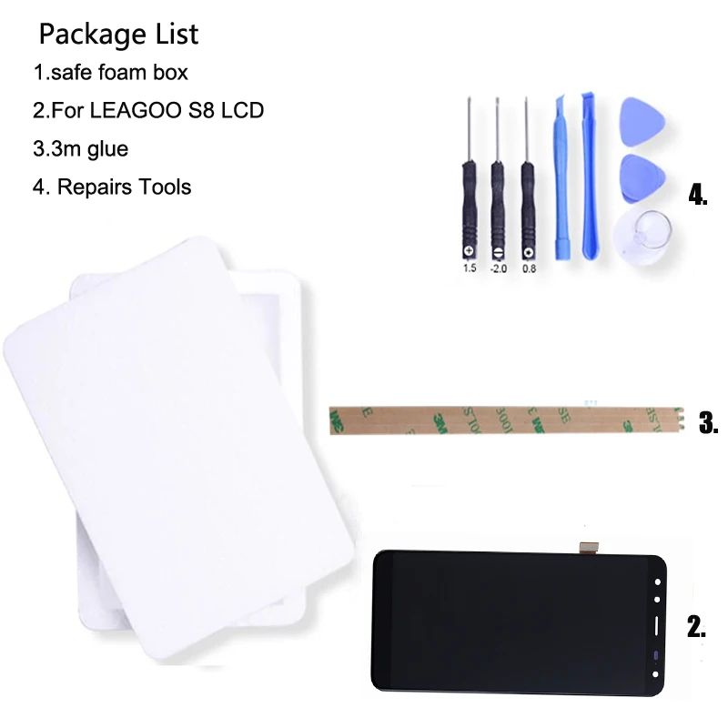 for 100 original leagoo s8 lcd display and touch screen assembly repair part 5 72 inch phone accessories for leagoo s8 stock free global shipping