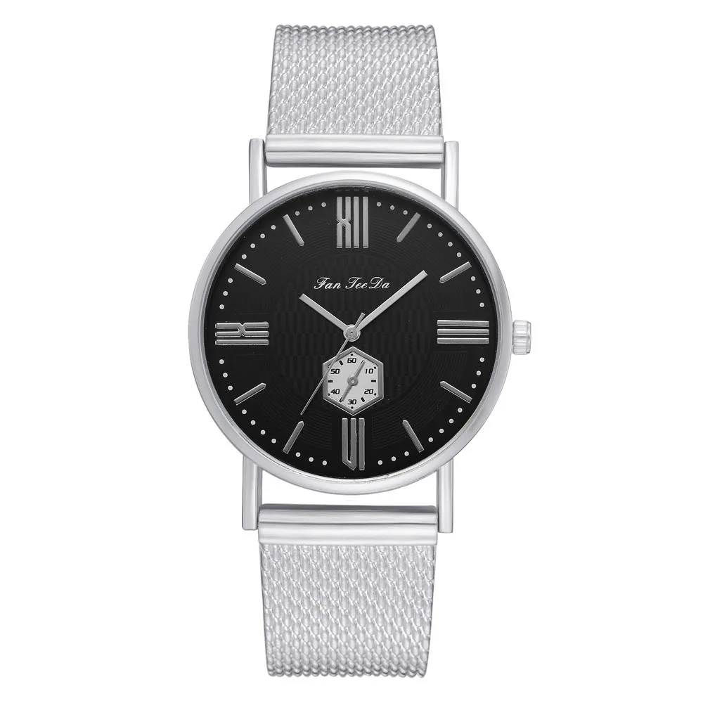 FanFeeDa Модные Мужские Аналоговые Спортивные кварцевые наручные часы с кожаным