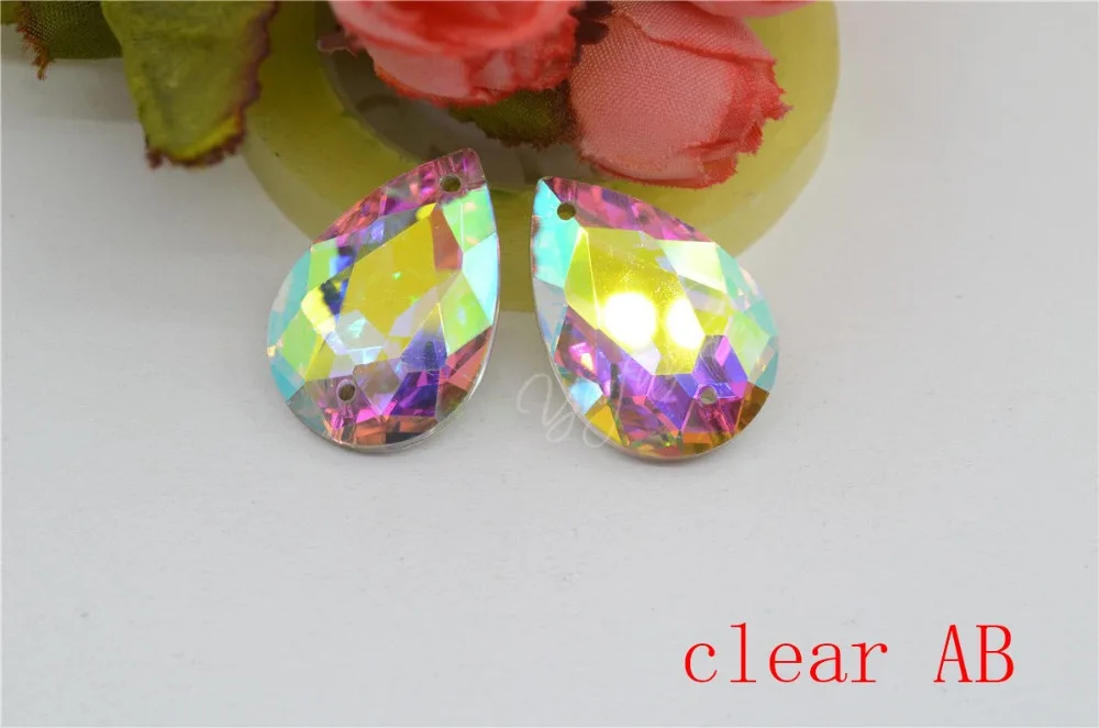 Tear Drop стразы AB Стразы цвета капелька шитье Кристалл diy аксессуары для одежды