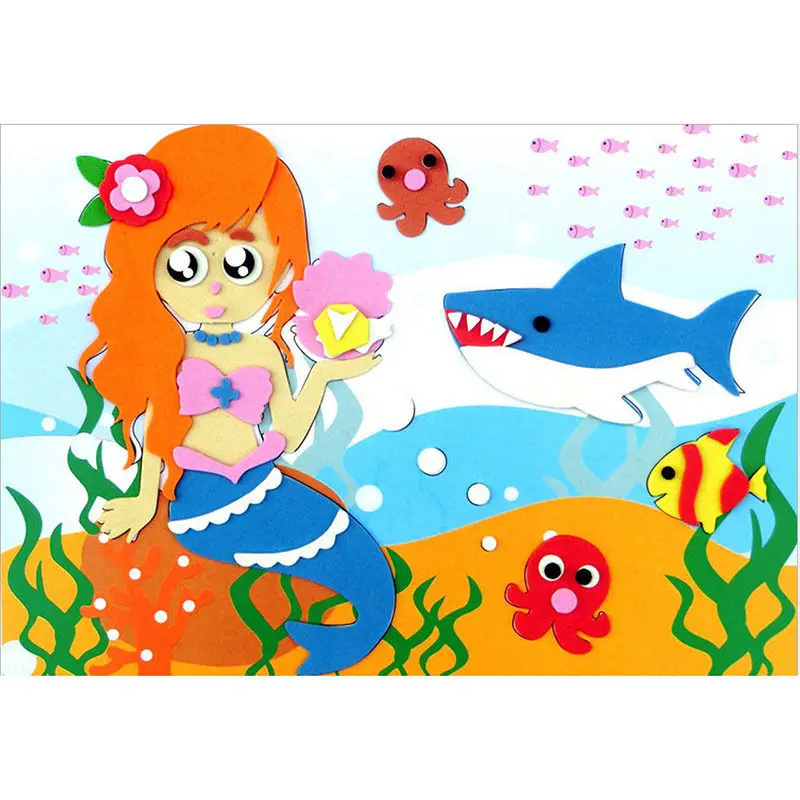 

DIY Handmade 3D Foam Eva Craft Child Kid Puzzle Sticker Self-Adhesive Learing Education Toys
