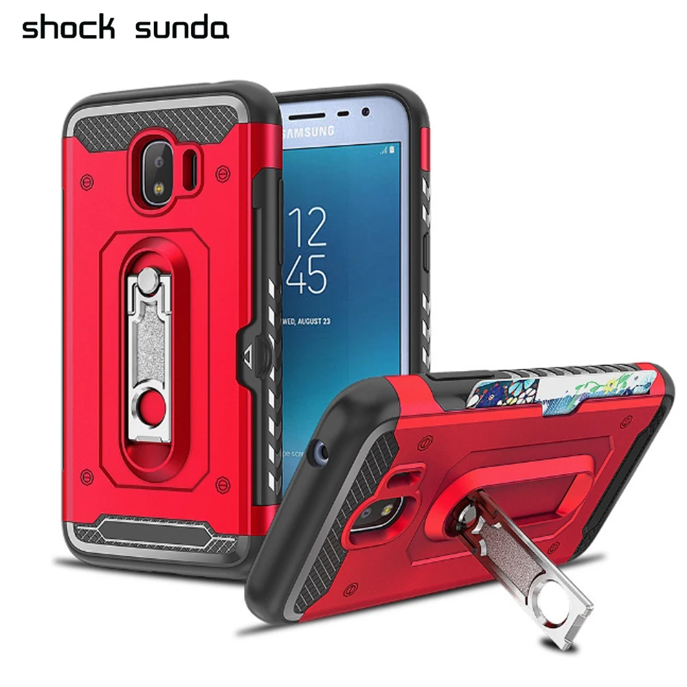 Чехол-Кошелек Shock Sunda с отделением для карт Samsung Galaxy A8 Plus 2018 металлический чехол