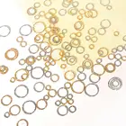 50 шт в наборе, 5791216 мм корейский стиль круглый соединительные кольца модные витой Медь разомкнутые Кольца Набор сделай сам для Модные украшения Аксессуары