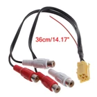 Mini 6 Pin ISO адаптер Aux Line Out 4 Chinch кабель 4 RCA разъем для VW Seat Skoda Blaupunkt VDO Audi Ford Прямая поставка