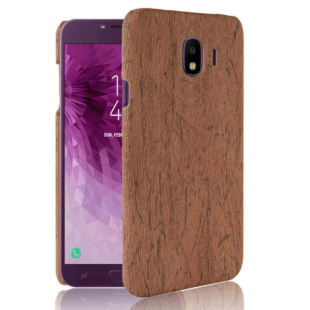 Luxury Leather Case For Samsung Galaxy J4 A5 A6 A8 2018 Cover Woodern Pattern Hard Back J3 J5 J7 2017 J2 Prime 2016 |