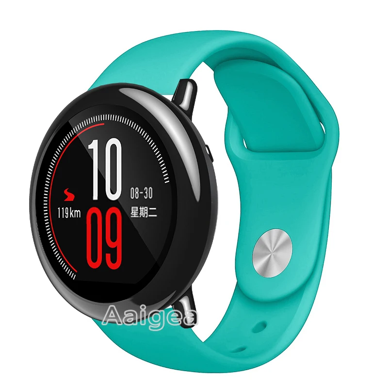 Цветной мягкий силиконовый ремешок для часов для Xiaomi Huami Amazfit Pace, умные часы, спортивный сменный Браслет, ремешок на запястье - Цвет ремешка: Mint green