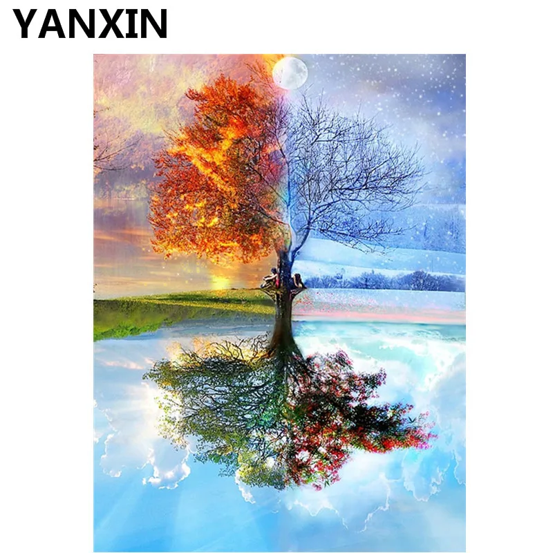 YANXIN DIY рамка картина по номерам масляная краска настенные художественные картины