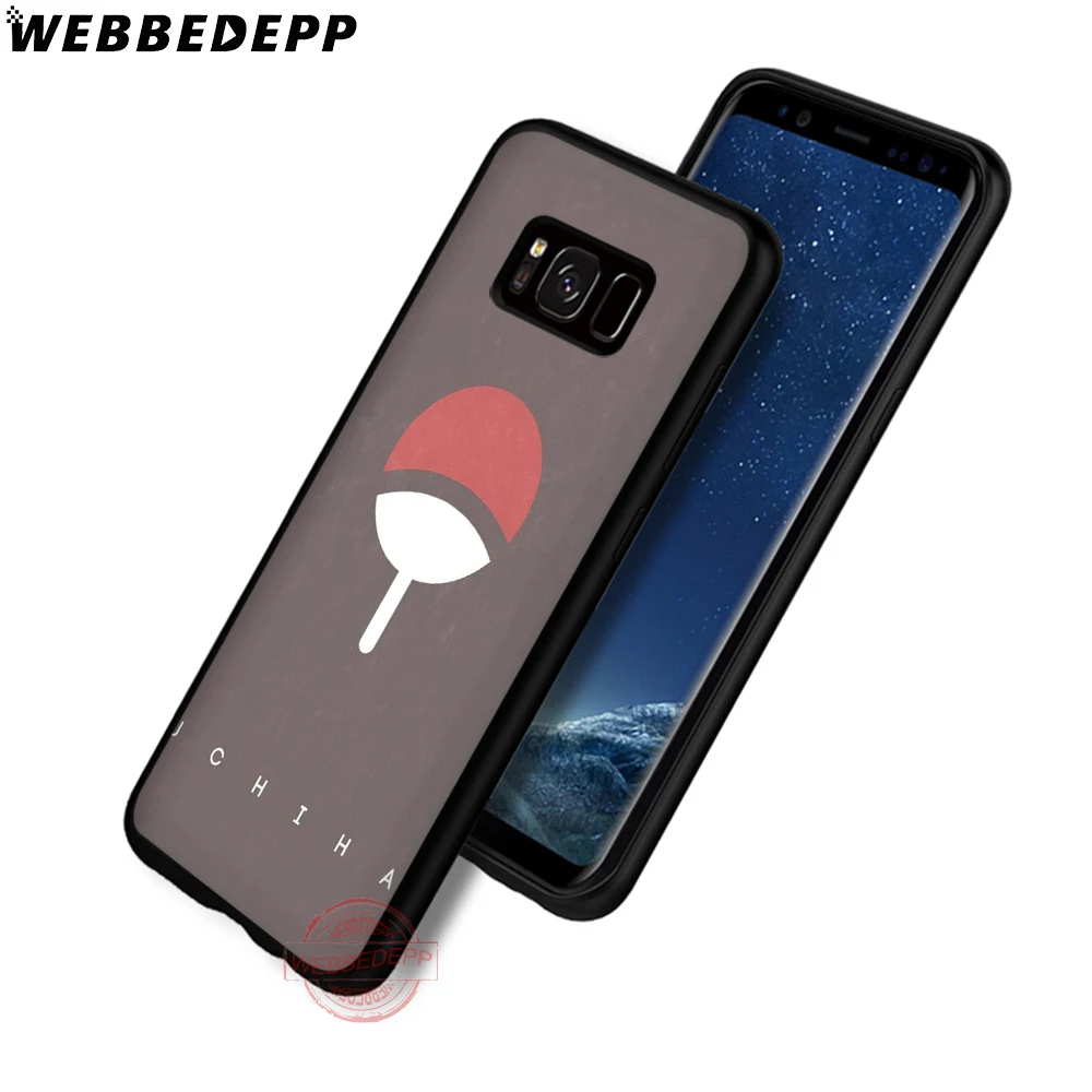 WEBBEDEPP Anime Naruto Uchiha Sasuke Soft Phone Case for Samsung S6 S7 Edge S8 S9 S10 Plus J4 J6 J7 J8 Note8 9 10 |
