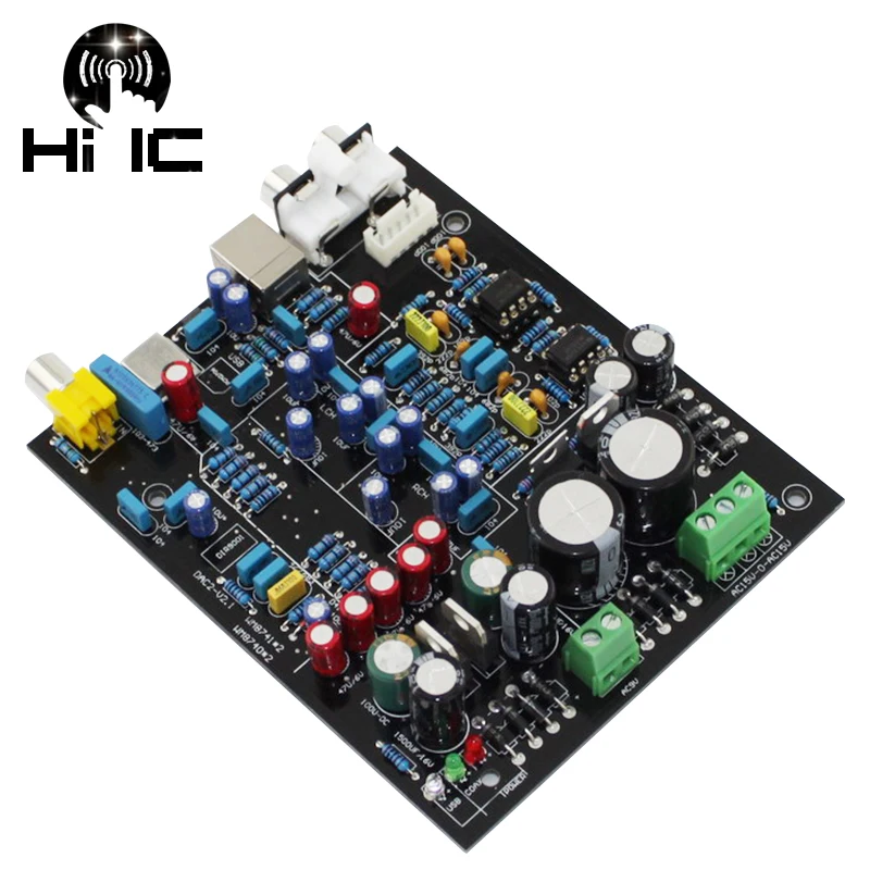 HIFI без потерь коаксиальный USB DAC декодер доска 2 * WM8740 + PCM2706 Поддержка 16 бит 48