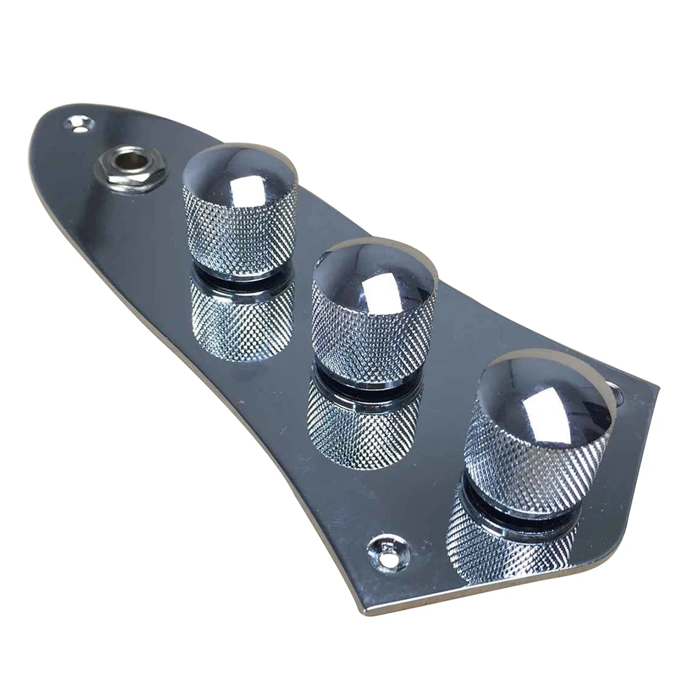 

1 pcs 3 Bands Active Passive Preamp Jazz Bass Control Plate Assembly Knobs Pots