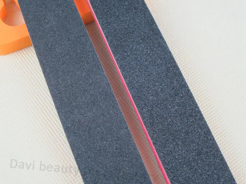 Пилка для ногтей 50 шт./лот прямоугольная красная губка черная наждачная бумага