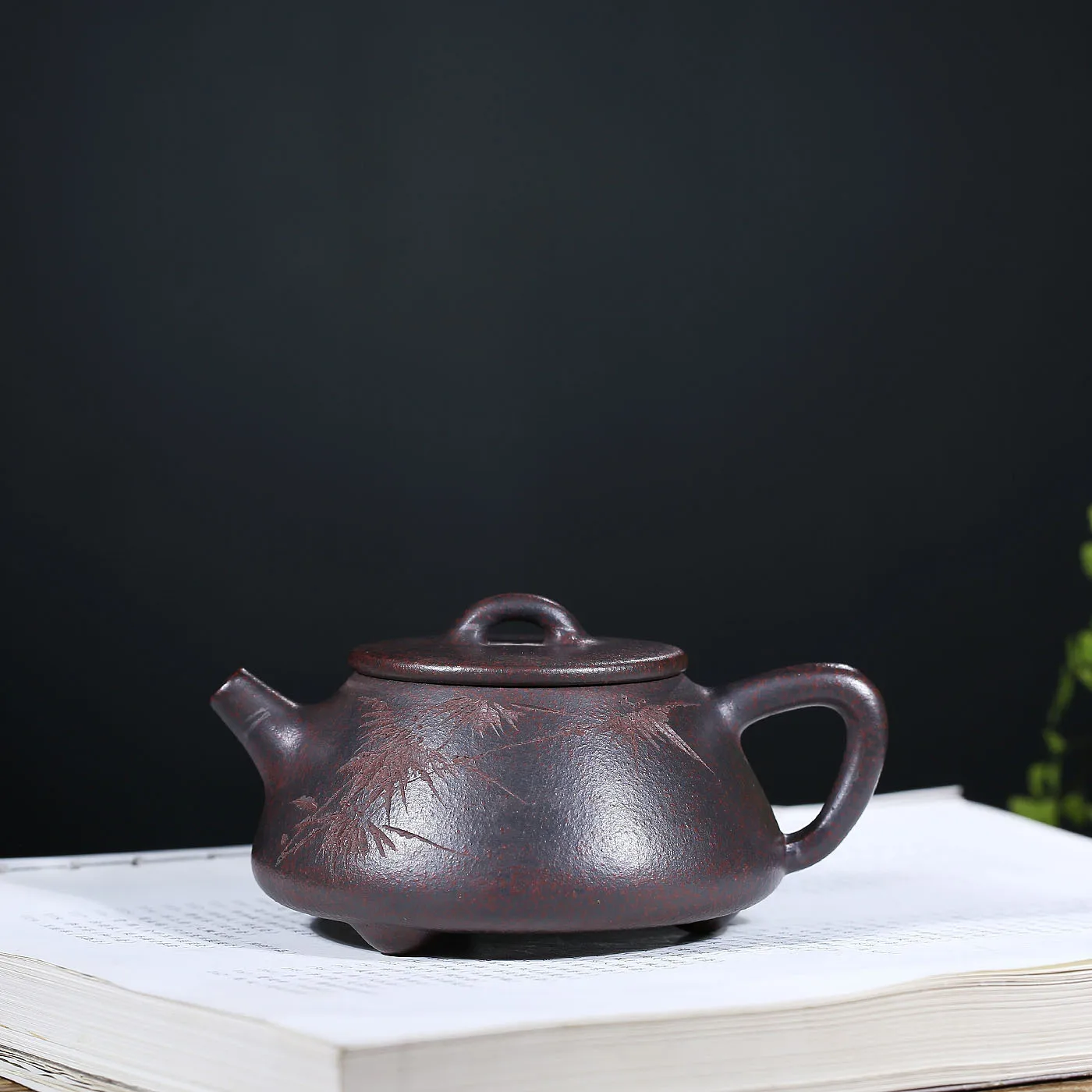 

Enameled Pottery Teapot Full Manual Bamboo You Stone Pot Kungfu Online Travel Tea Set Gift Infusion Of Tea Kettle Wholesale