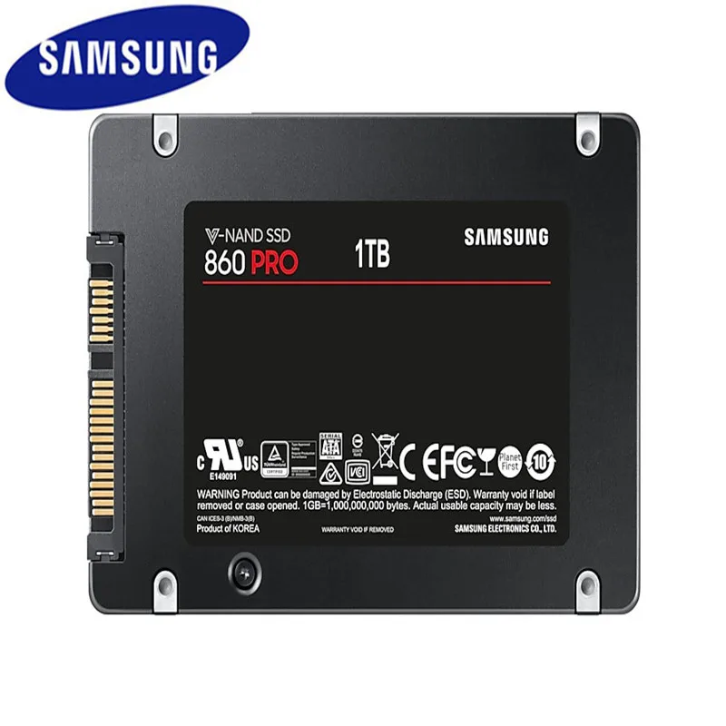 Samsung 860 Pro Внутренний твердотельный диск 1 ТБ Ssd Sataiii Sata3 2,5 дюймов V-nand Endurance ноутбук Настольный ПК