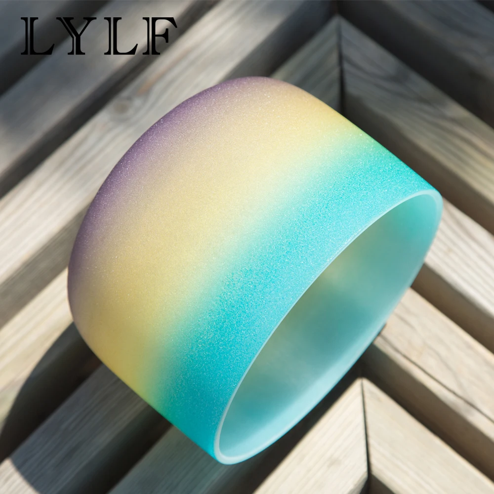 Чакра G Note Rainbow для горла чакра медитации Кварцевая Хрустальная Поющая чаша 10