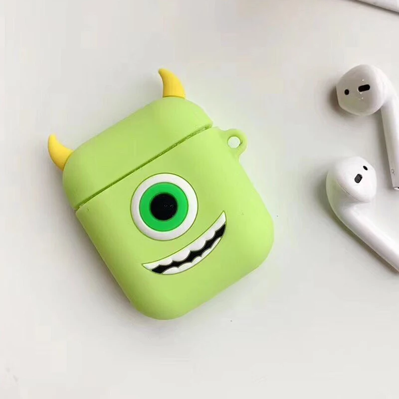 3D мультфильм беспроводной Bluetooth чехол для наушников для Apple AirPods силиконовый зарядный чехол для наушников Защитный чехол для AirPods