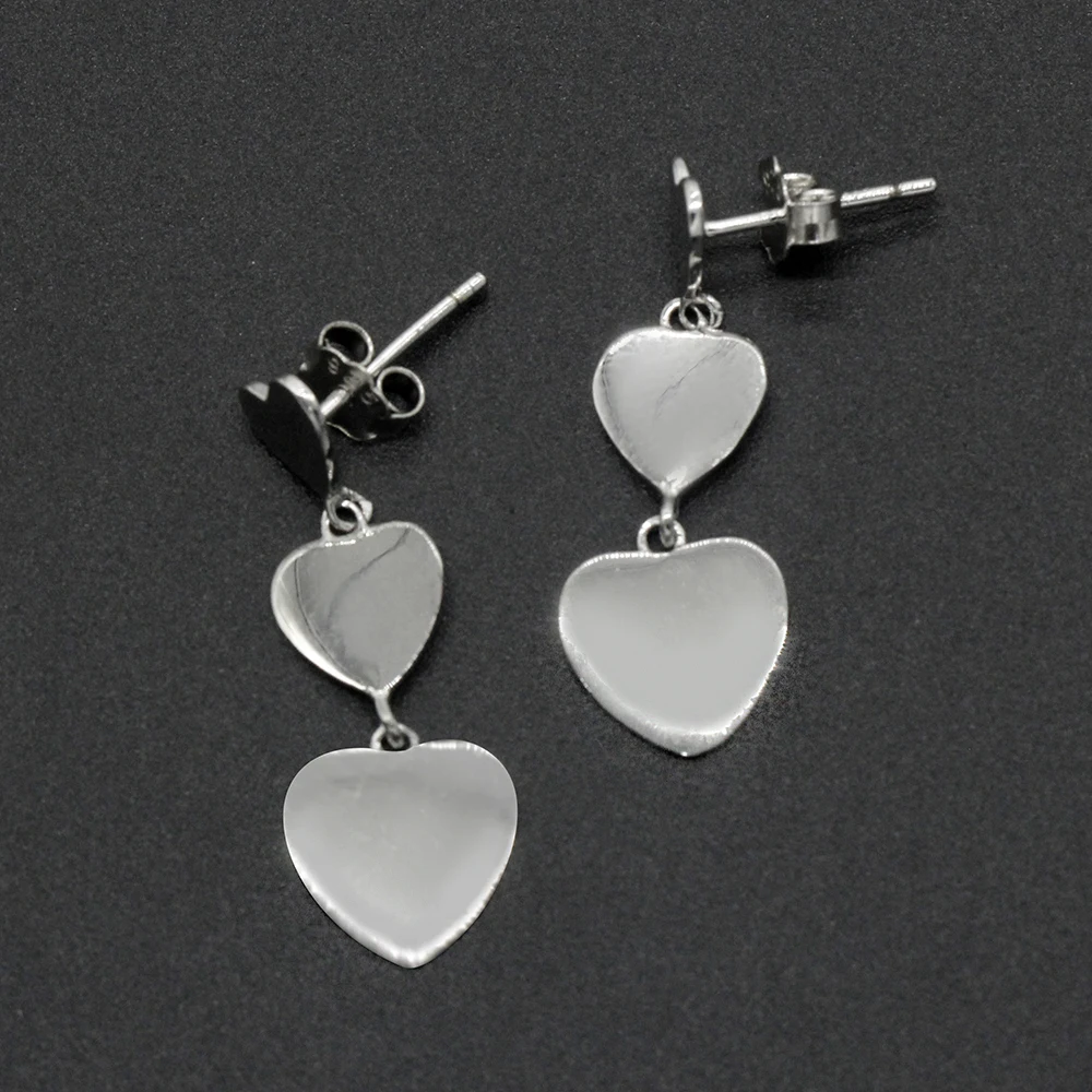 925 Sterling Silver Stud Earrings Love Heart to Romantic for Women Engagement Wedding Jewelry|Серьги-гвоздики| |