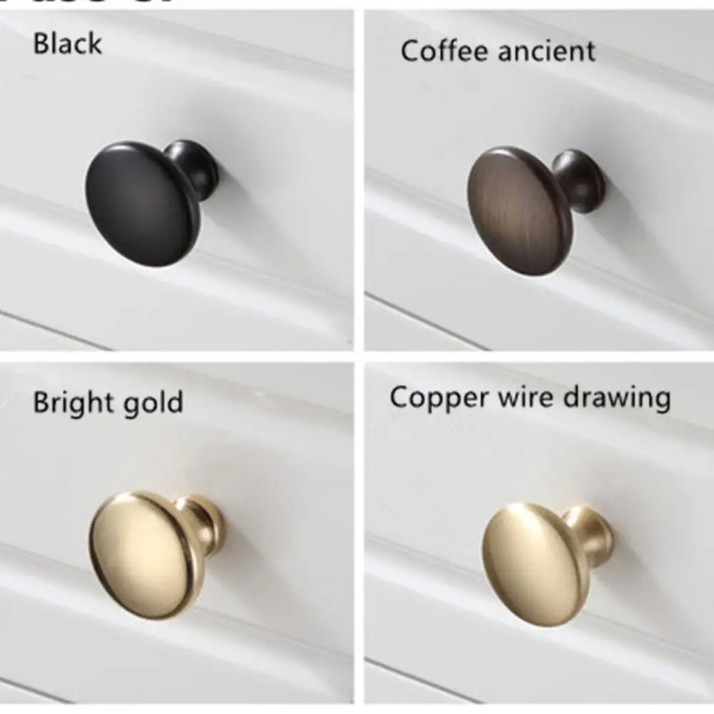 Дверная ручка из чистой меди с одним отверстием для шкафа скандинавский