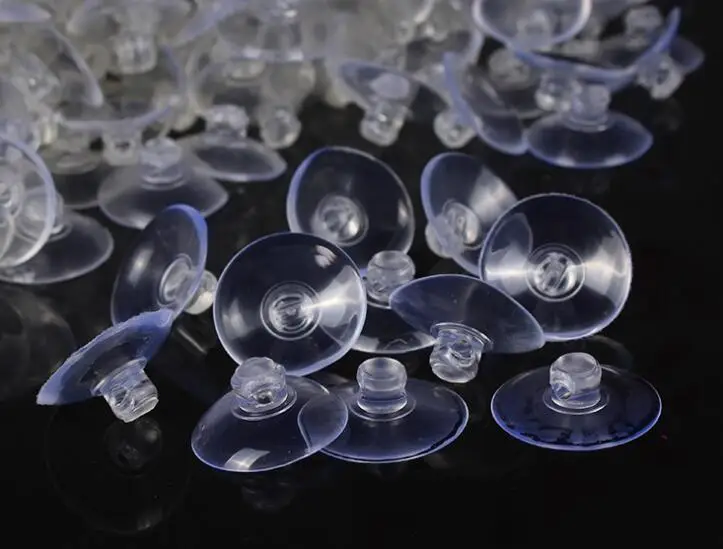 

1000 pcs/lot 3cm Plastic Rubber Suction Cup wedding car bandwagon balloon decoration transparent glass plastic sucker cups