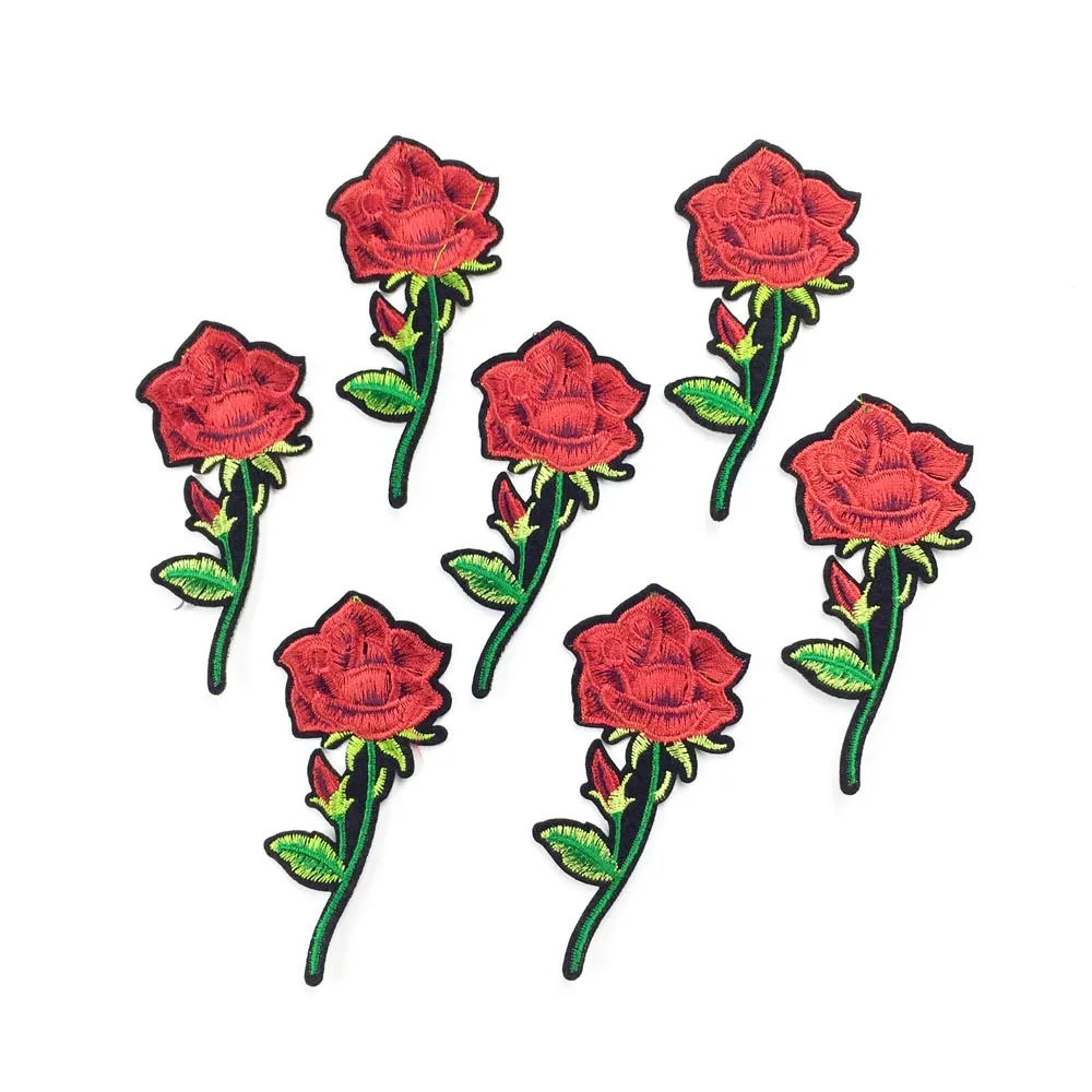 10 шт. патчи с вышивкой в виде цветка розы|patch iron on|iron on patchesiron |