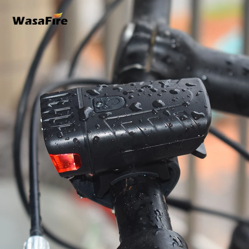 WasaFire водонепроницаемый велосипедный передний фонарь светодиодный налобный USB