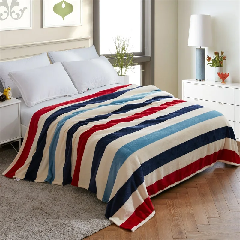 

Light Thin Mechanical Wash flannel Blanket Plaids super warm soft blankets throw on Sofa/Bed/ Travel patchwork solid Bedspread