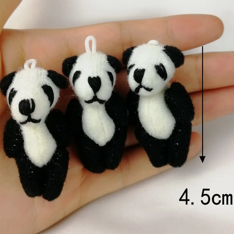 

10 PCS/LOT Joint Panda Plush 4.5cm Stuffed Wedding Box Doll Toy and Birthday Box doll Toy Panda Plush Gifts For Children CMR012