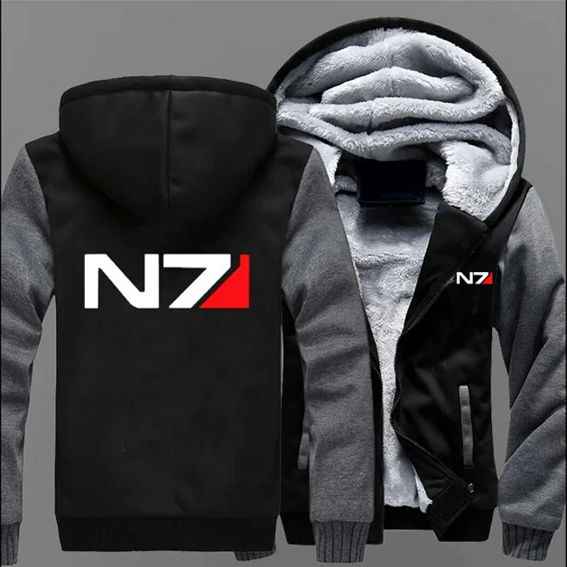 Зимние толстовки для игр с массовым эффектом 3 принта N7 хлопковые мужские модные