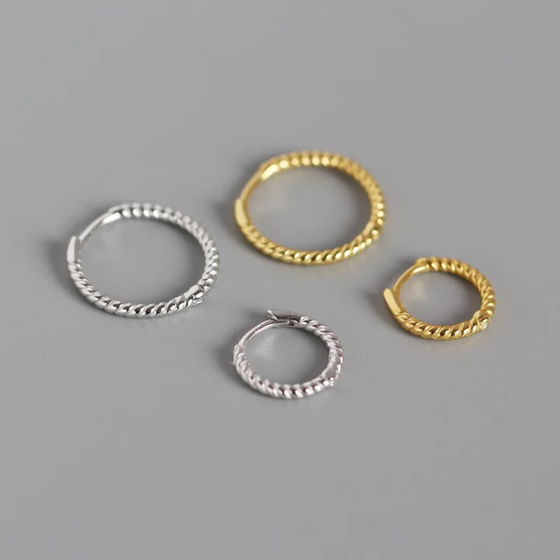 Женские серьги кольца из серебра 100% пробы золотистого цвета|Серьги-кольца| |