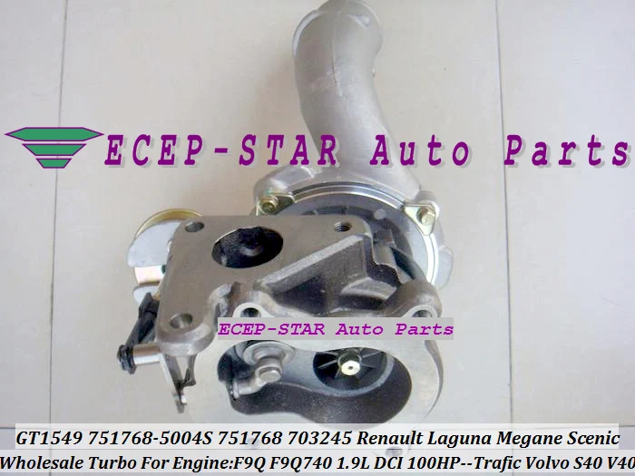 GT1549S 751768 703245 0002 5003S 0001 717345 Turbo для Renault Laguna Megane Volvo S40 V40 F9Q л DCI|turbo pump|turbo pipeturbo brush |
