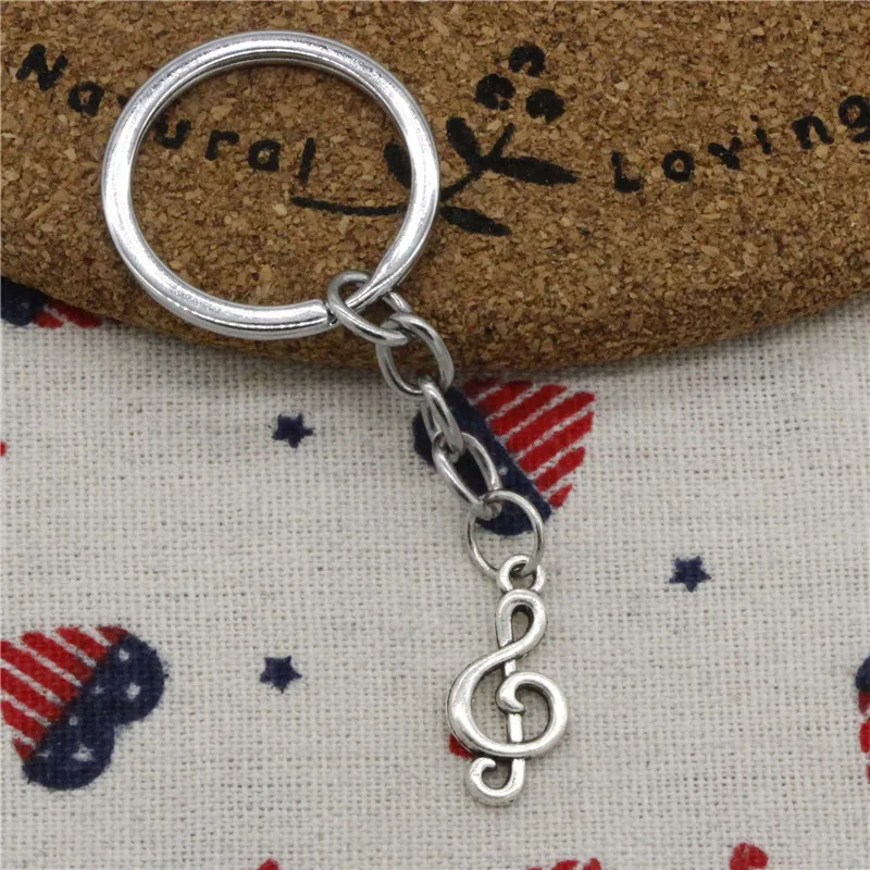 Новая мода музыкальная нота 23 мм кулон брелок DIY ювелирные изделия ручной работы